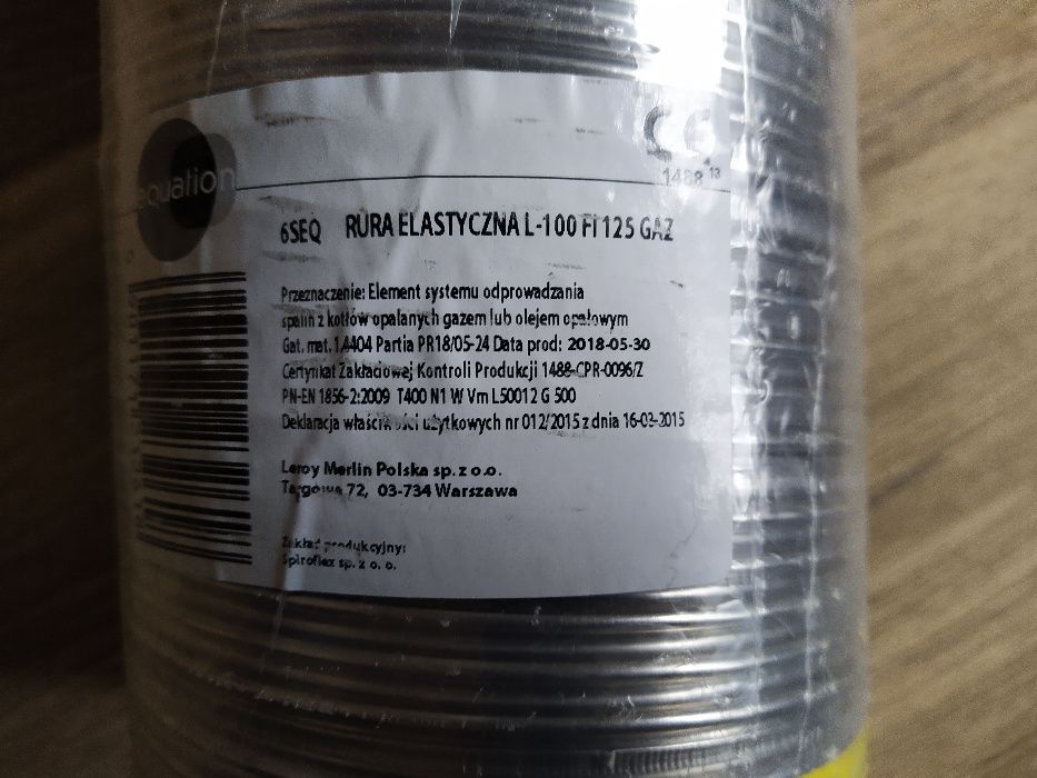 Rura odprowadzająca elastyczna L-100 Fi 125 Gaz