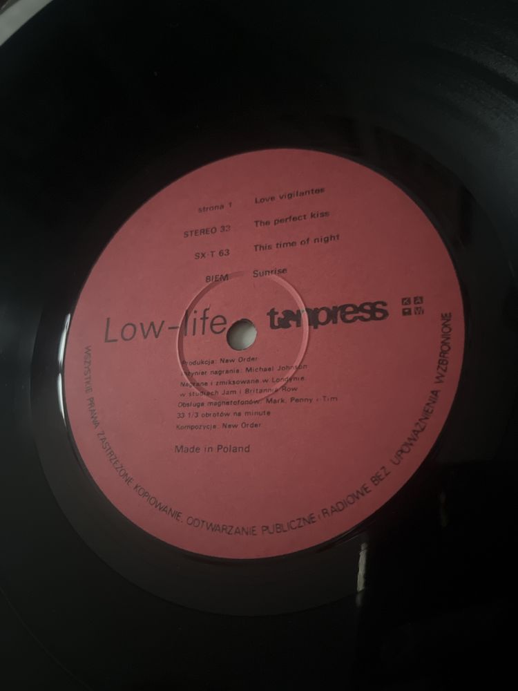New Order Low-Life Winyl 1986