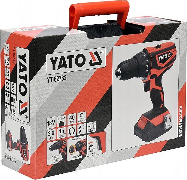 Wiertarko Wkrętarka 18v + Walizka Yt-82782 Yato #