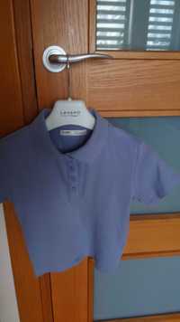Koszulka polo niebieska krótka, Pull&Bear, S