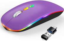 bezprzewodowa mysz komputerowa z odbiornikiem usb i adapterem typu c