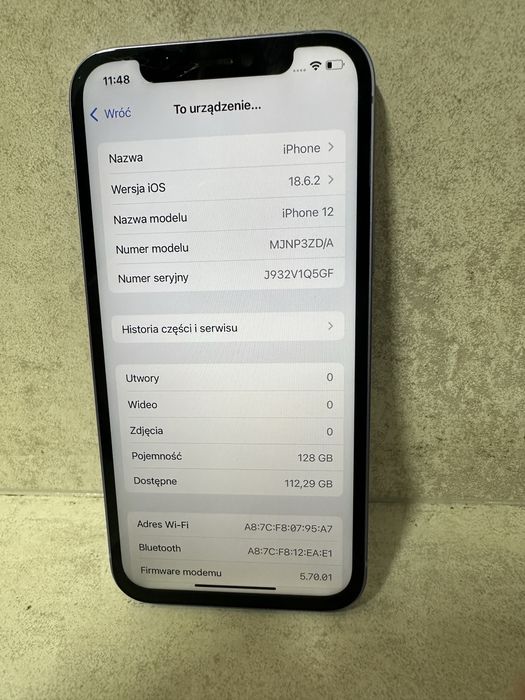 Iphone 12 128gb fioletowy