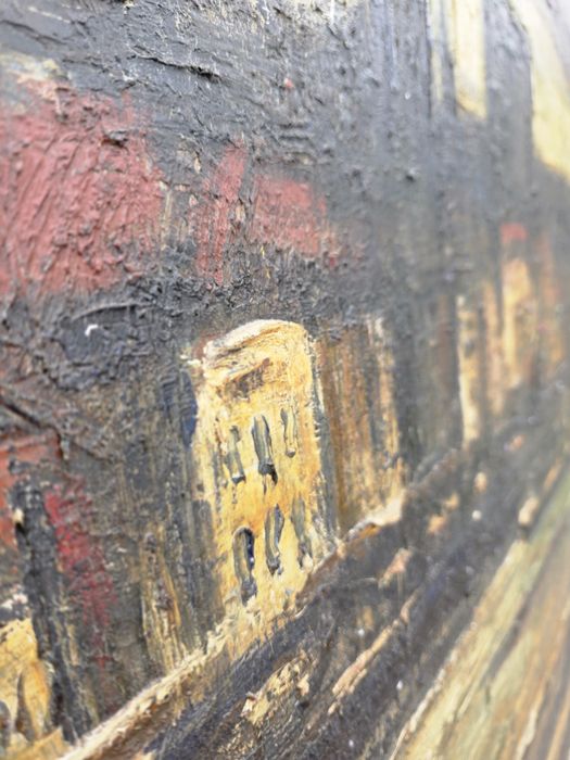 Olbrzymi obraz malowany 252x123cm Jacques Delvaux #1980 Stylowy Węgrów