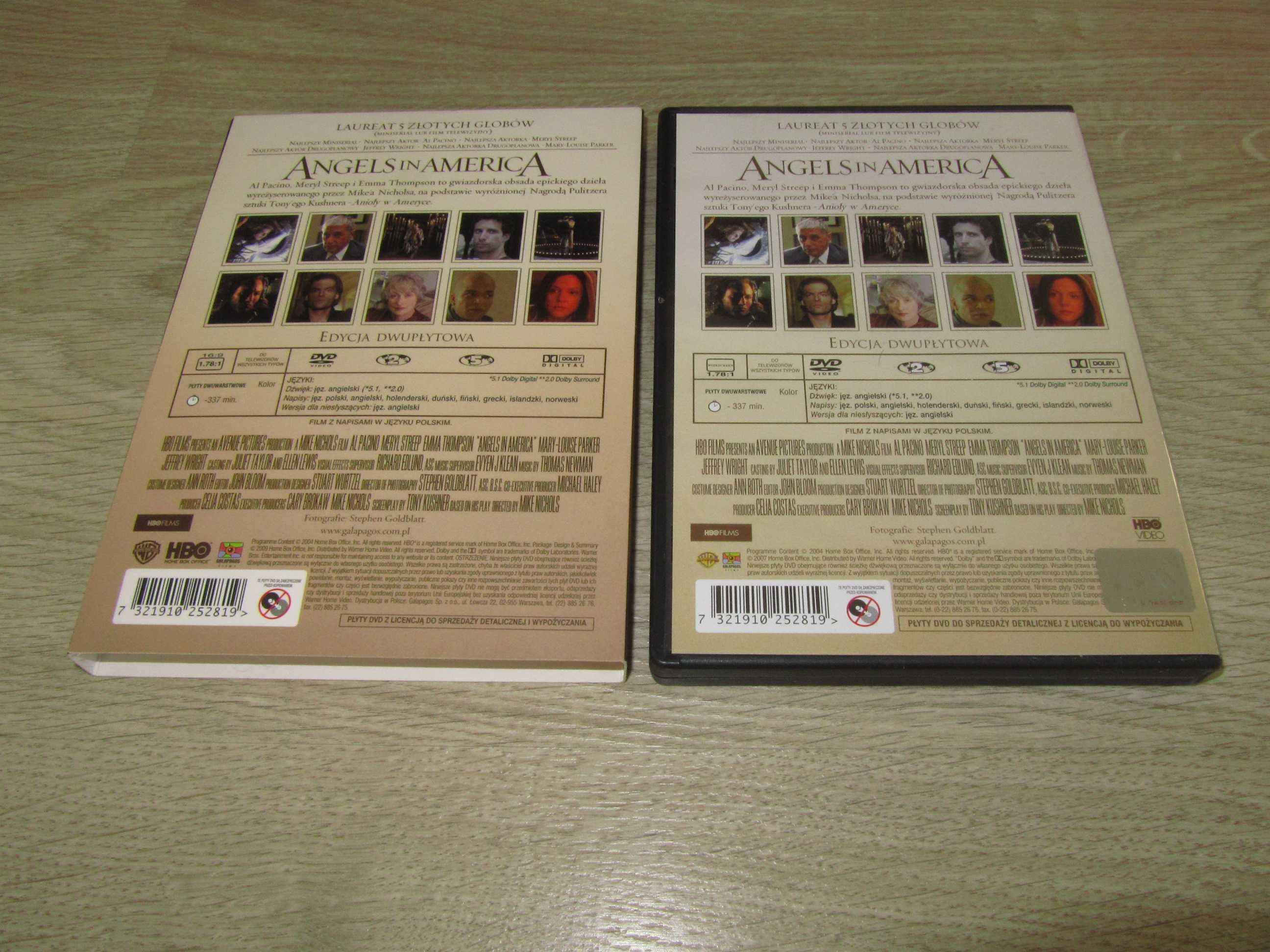 Sprzedam „Anioły w Ameryce”, nowe 2 x DVD, Mokotów