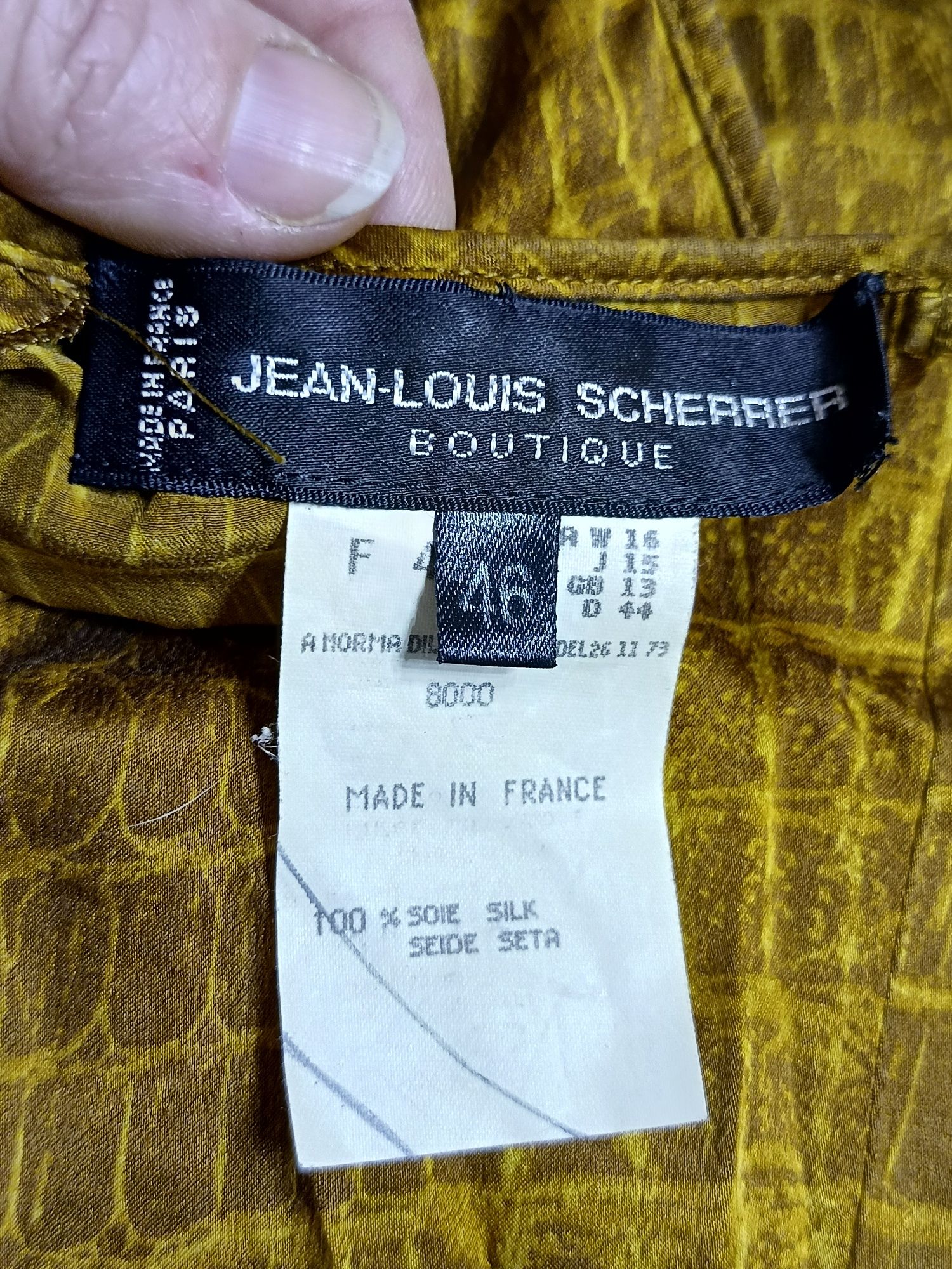 Jean Louis scherrer boutique шелк Франція, блузка винтажная маленькая