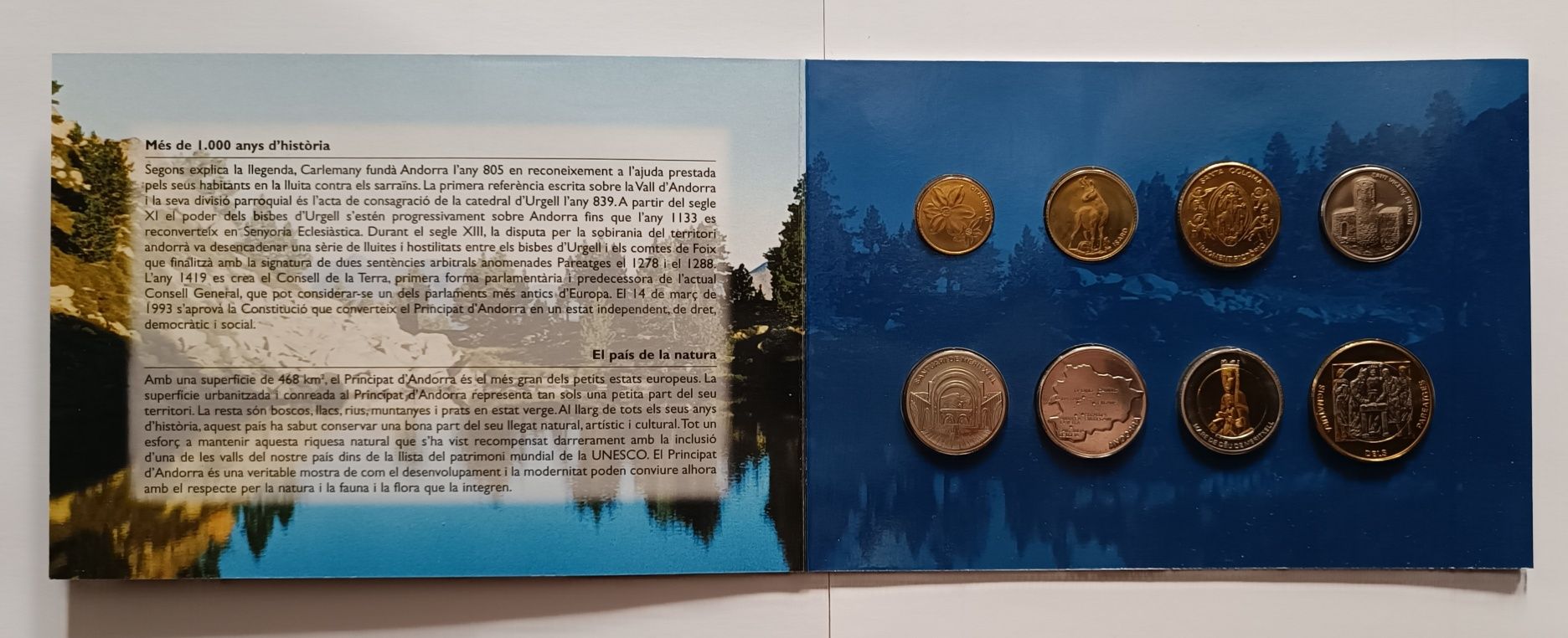 Andorra zestaw 8 monet 2006 Blister Flora i fauna niski nakład