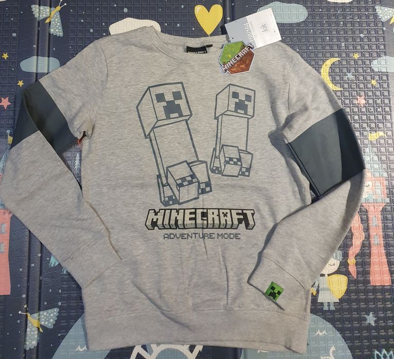 Bluza Minecraft Nowa z metką 158 cm - 164 cm szara