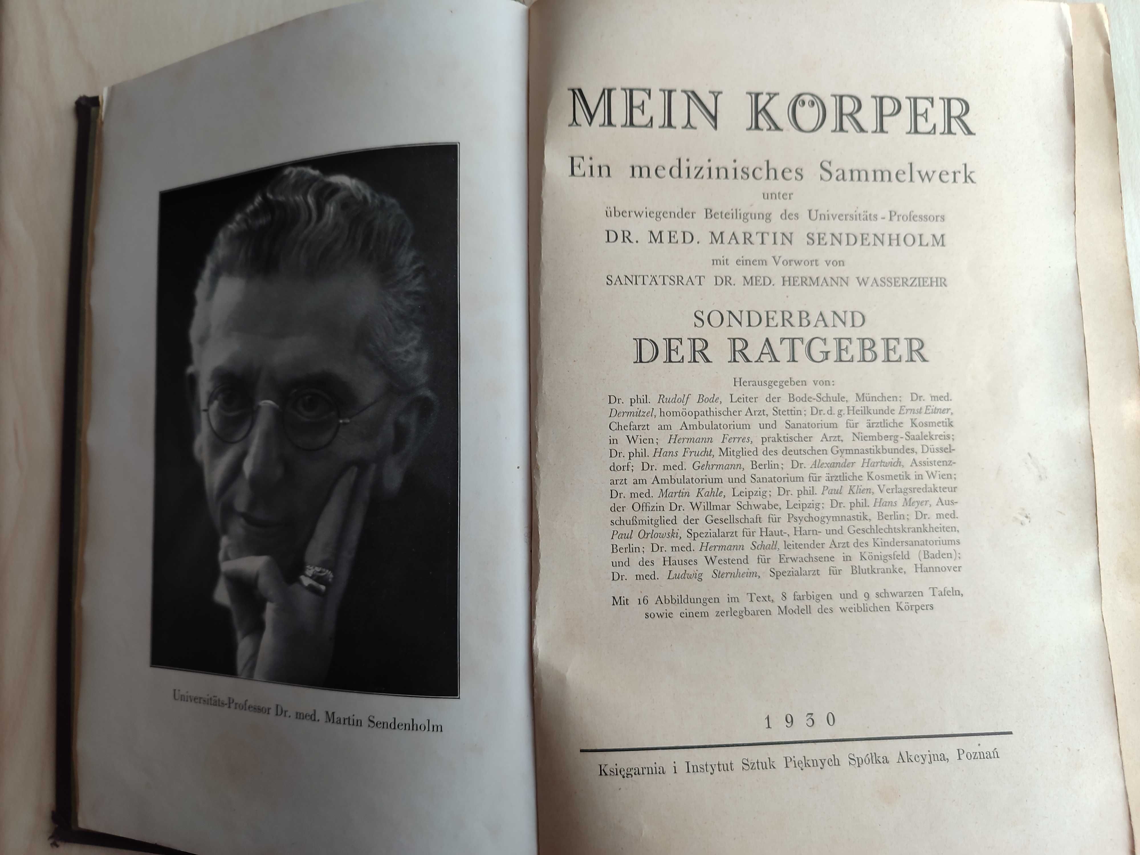 Mein Korper – M. Sendenholm, książka unikat z 1930 r.