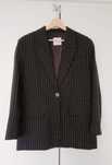 Czarna marynarka oversize w paski