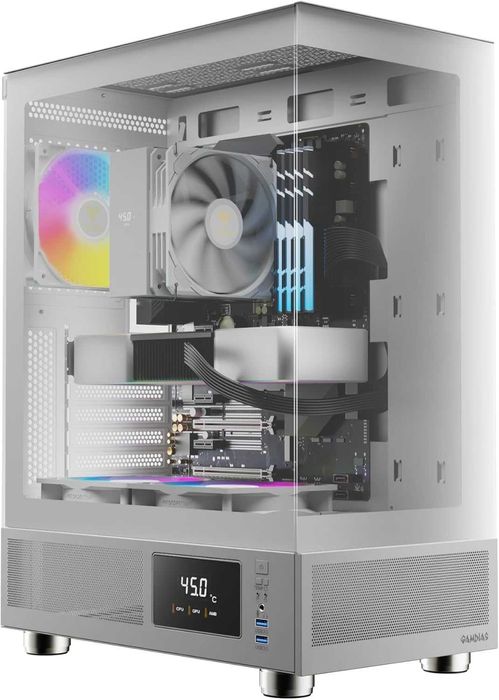 Корпус пк GAMDIAS Mid Tower ATX   з індикатором температури та з ARGB