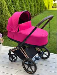 3 w 1 Cybex Priam 2.0. Fancy Pink, fotelik icloud size+ baza+akcesoria