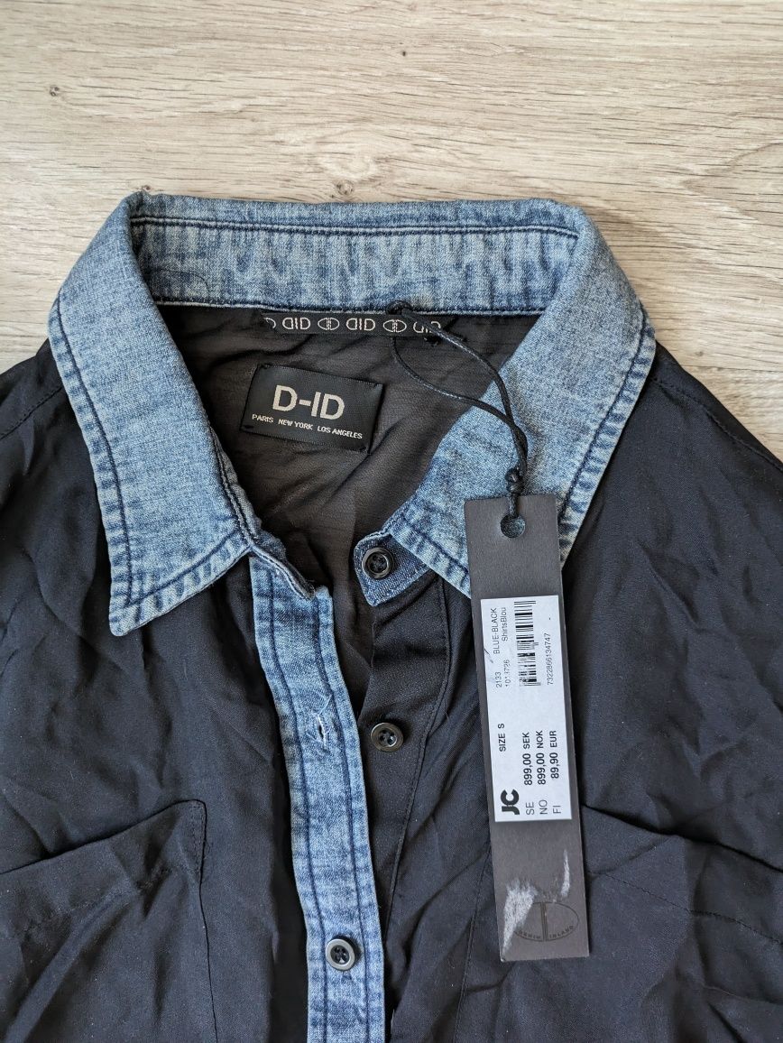 Oversize jedwabna koszula od projektanta d-id JC denim island