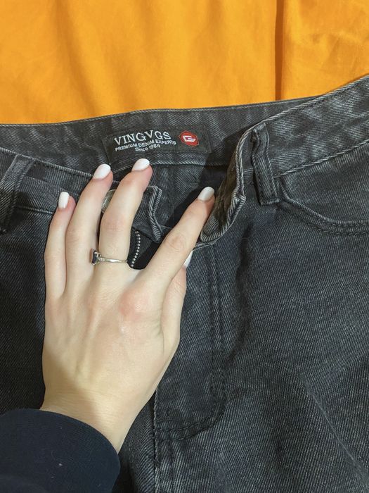 Джинси mom чорні