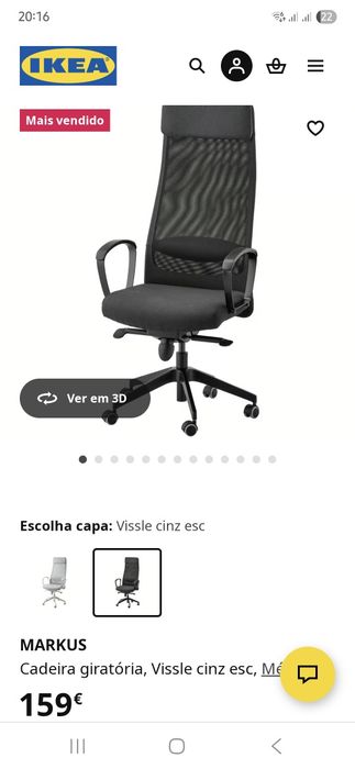 Cadeira giratória Ikea - Modelo Markus