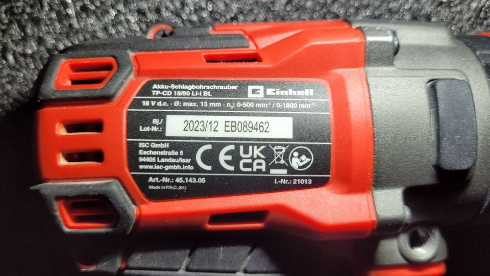 Дриль-Шурупокрут Einhell TP-CD 18/80 Li-i BL