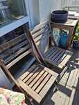 2 krzesła Applaro Ikea na balkon, składane, do odnowienia