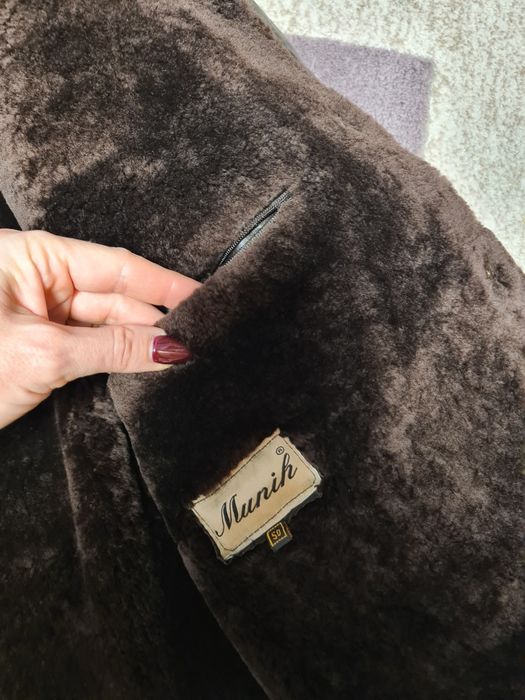 Стильна натуральна дублянка / куртка шкіряна / бомбер / піджак