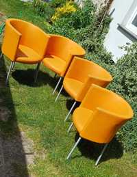 Komplet 4 krzesła noti żółte