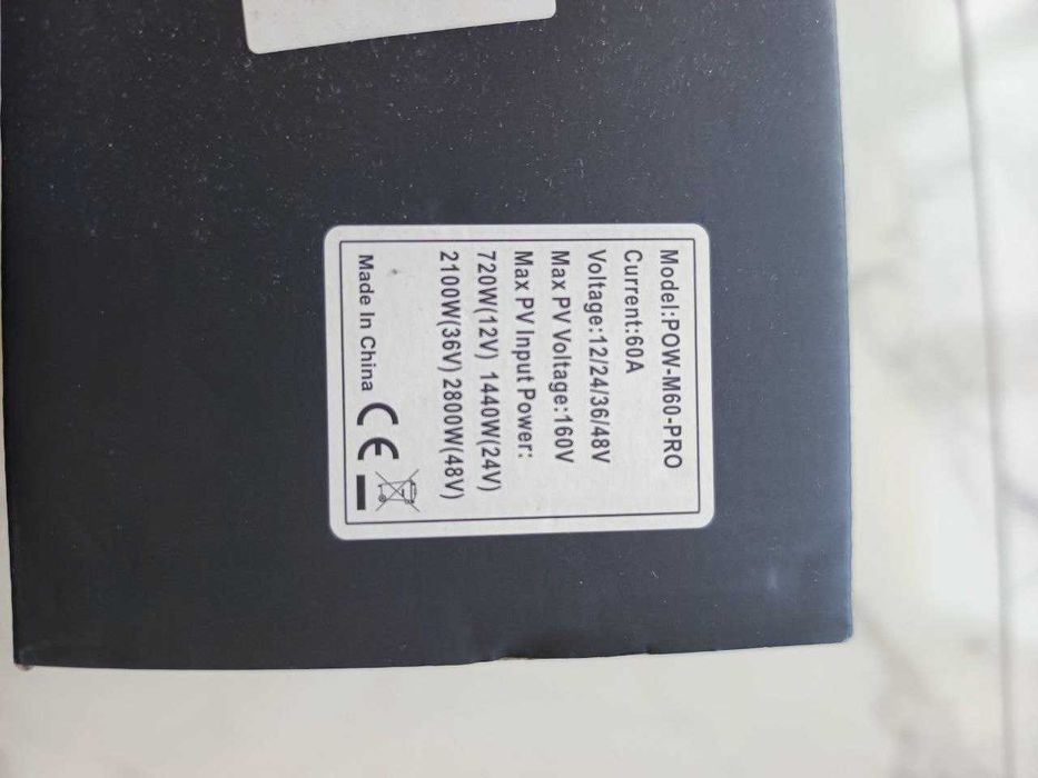 Контролер сонячних панелей MPPT PowMr 60A - 12V 24V 36V 48V