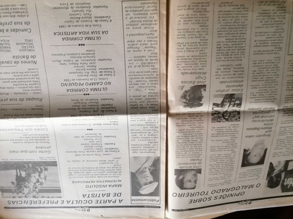 Tauromaquia O 1º Tércio Número Especial O ADEUS a MESTRE BATISTA 1985