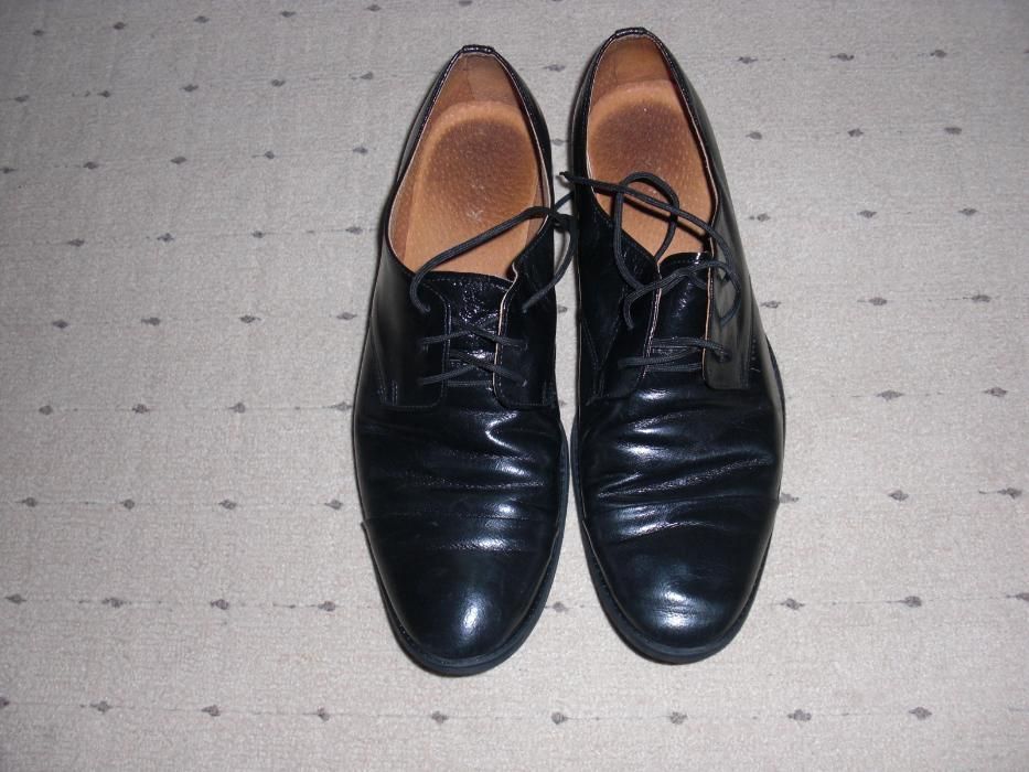 Buty skórzane, czarne, rozmiar 37