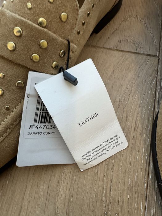 Mokasyny loafersy zamszowe Mango nowe