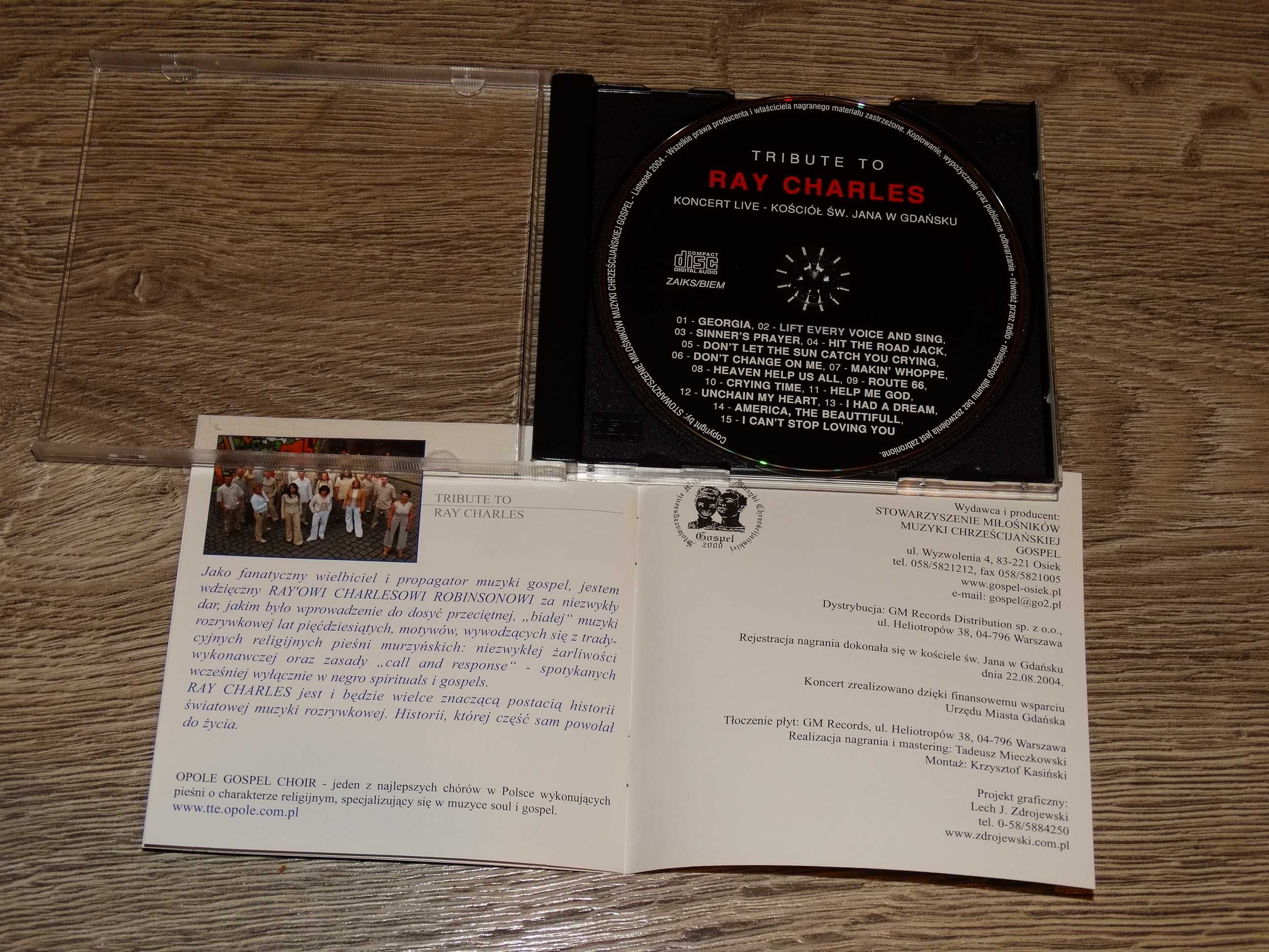 CD Tribute to Ray Charles koncert w kościele św. Jana w Gdańsku
