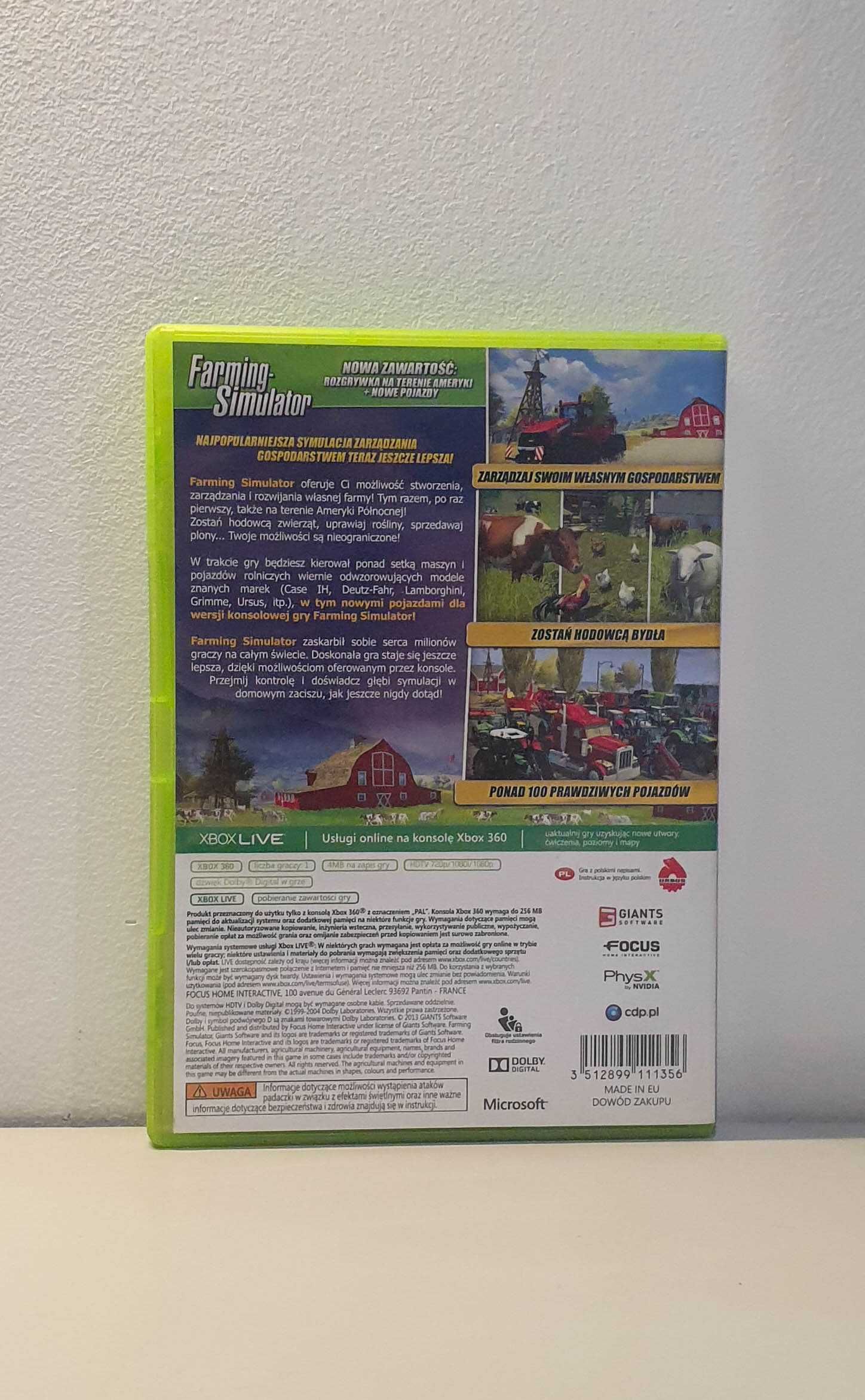 Gra Farming Simulator Xbox 360 wyd. PL Gra po Polsku Unikat