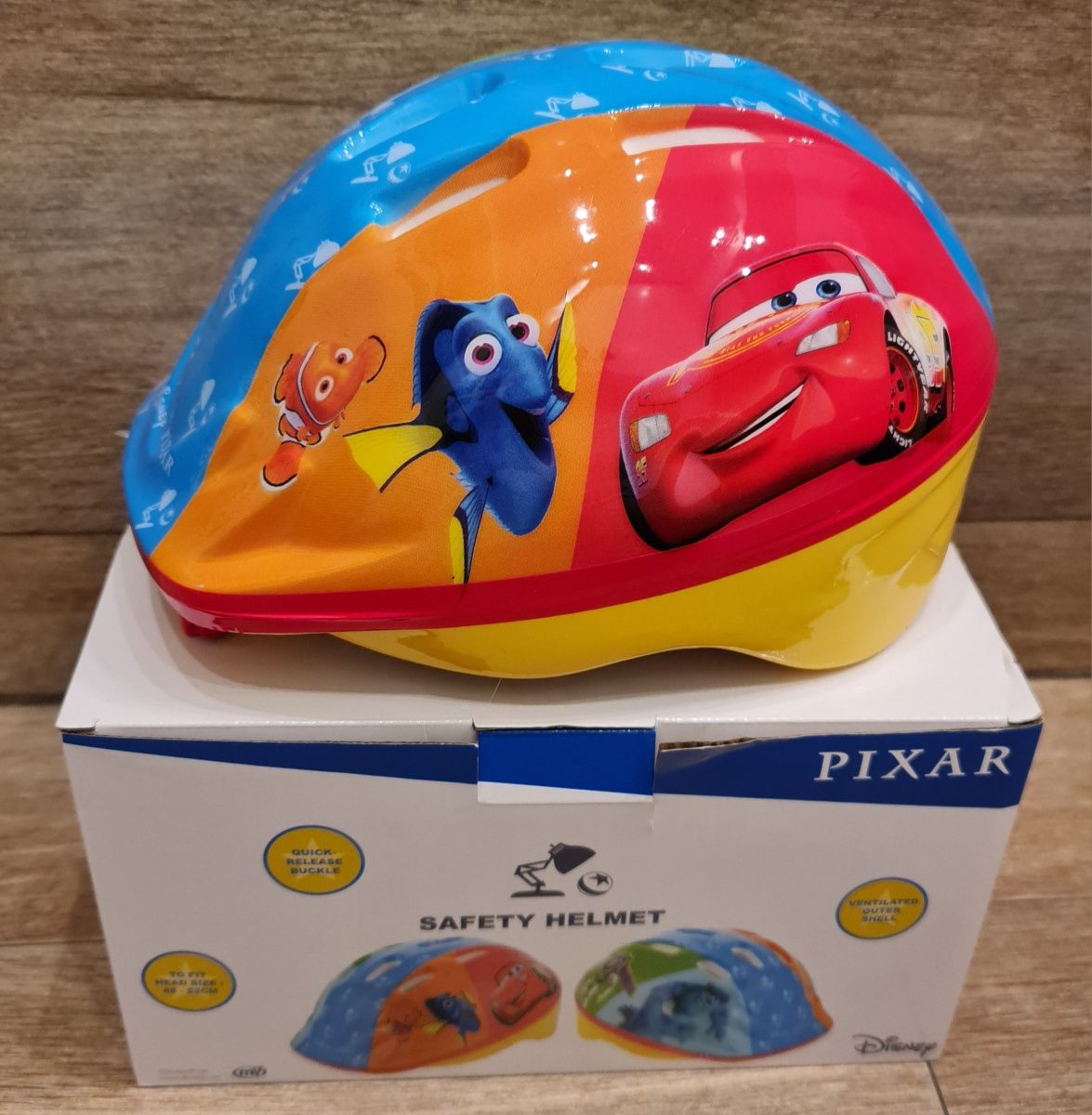 Nowy dziecięcy kask rowerowy Disney Pixar 46-52cm