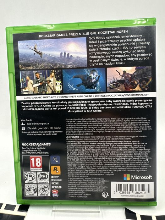 GTA 5 Xbox One Series Gwarancja