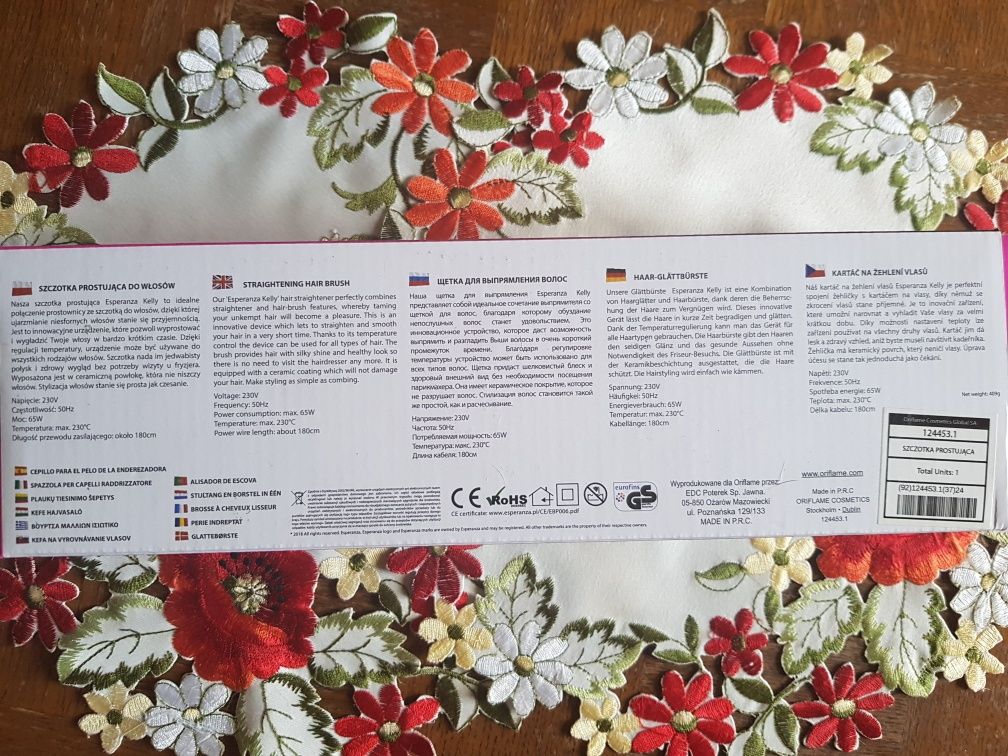 Szczotka prostująca Esperanza Kelly / Szczotka do prostowania włosów