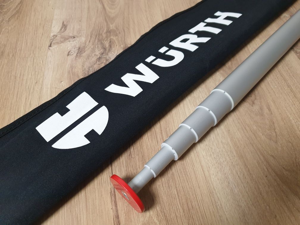Nowy! - solidny przymiar WÜRTH 5M - teleskopowy/aluminium/poziomica