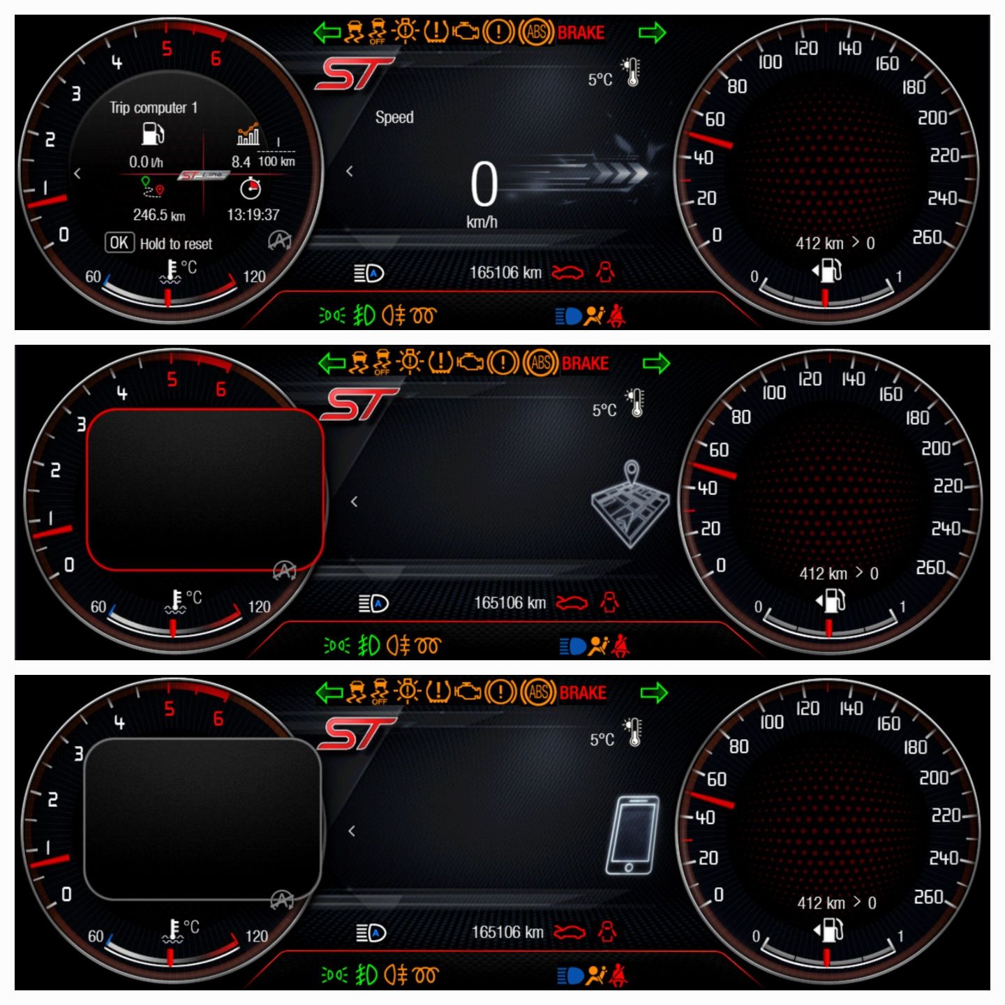 Licznik ford Mondeo MK5, Edge, S-Max, Galaxy. Full Digitall - ramka 3D