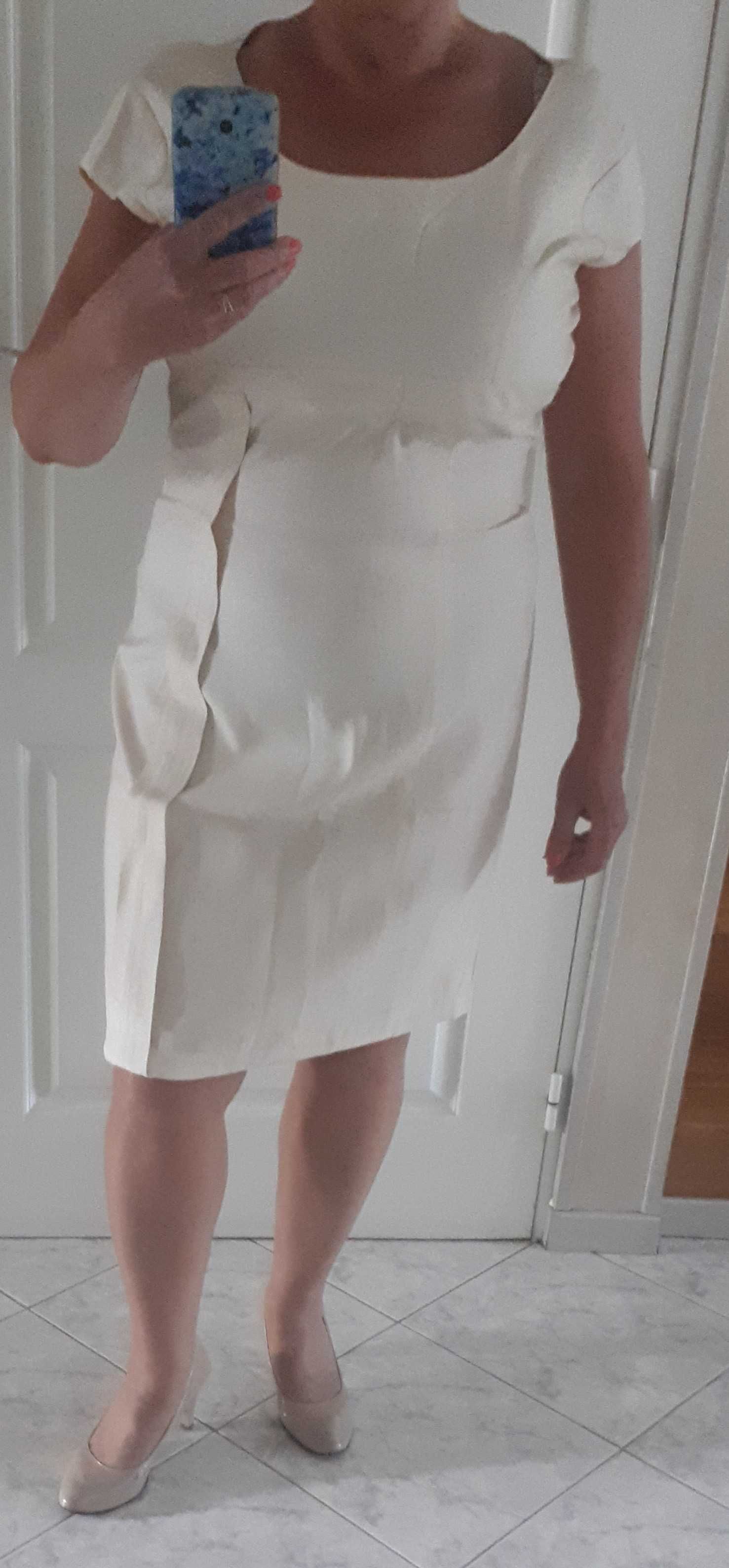 Prosta, letnia sukienka wizytowa, rozmiar 42, XL