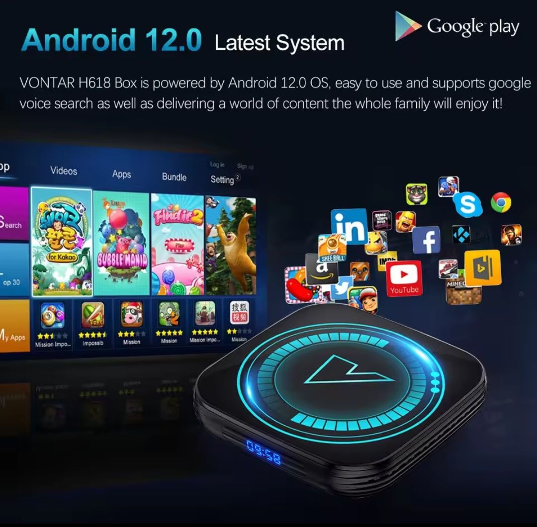 Box Android Vontar 4GB/32GB