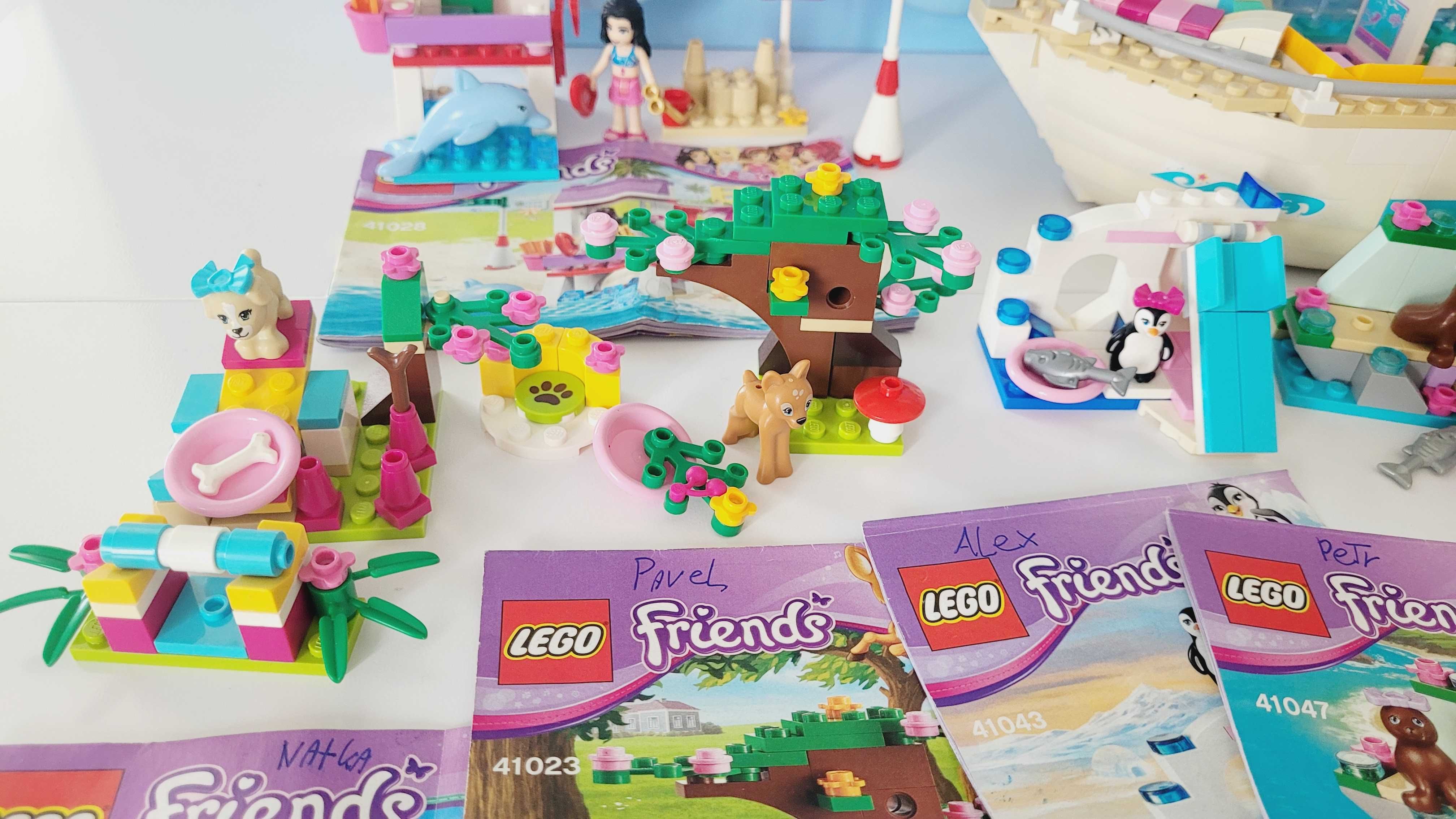 Klocki Lego Friends mix zestawów + pojemnik