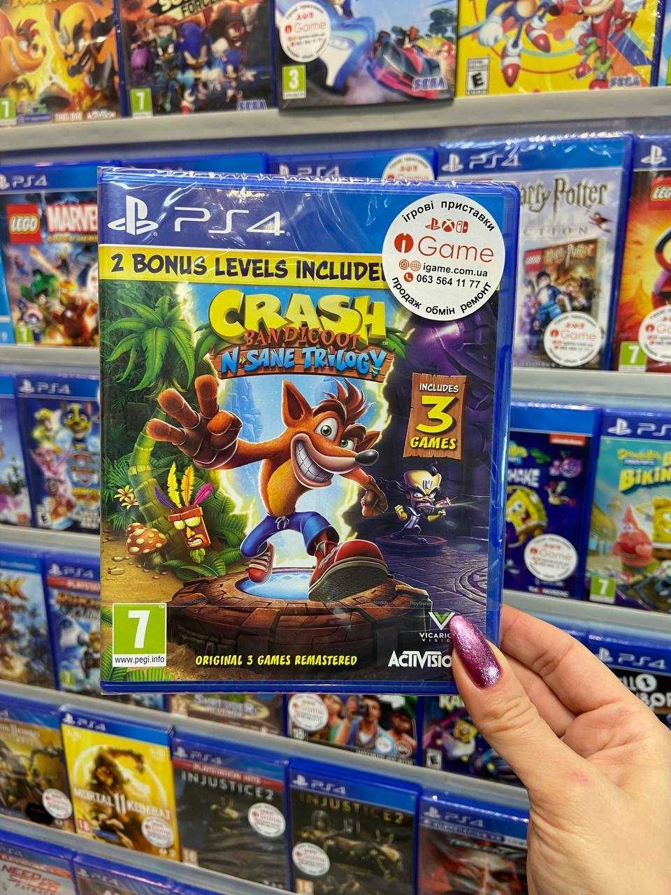 Crash Bandicoot Trilogy, new, Ps4, Ps5 igame