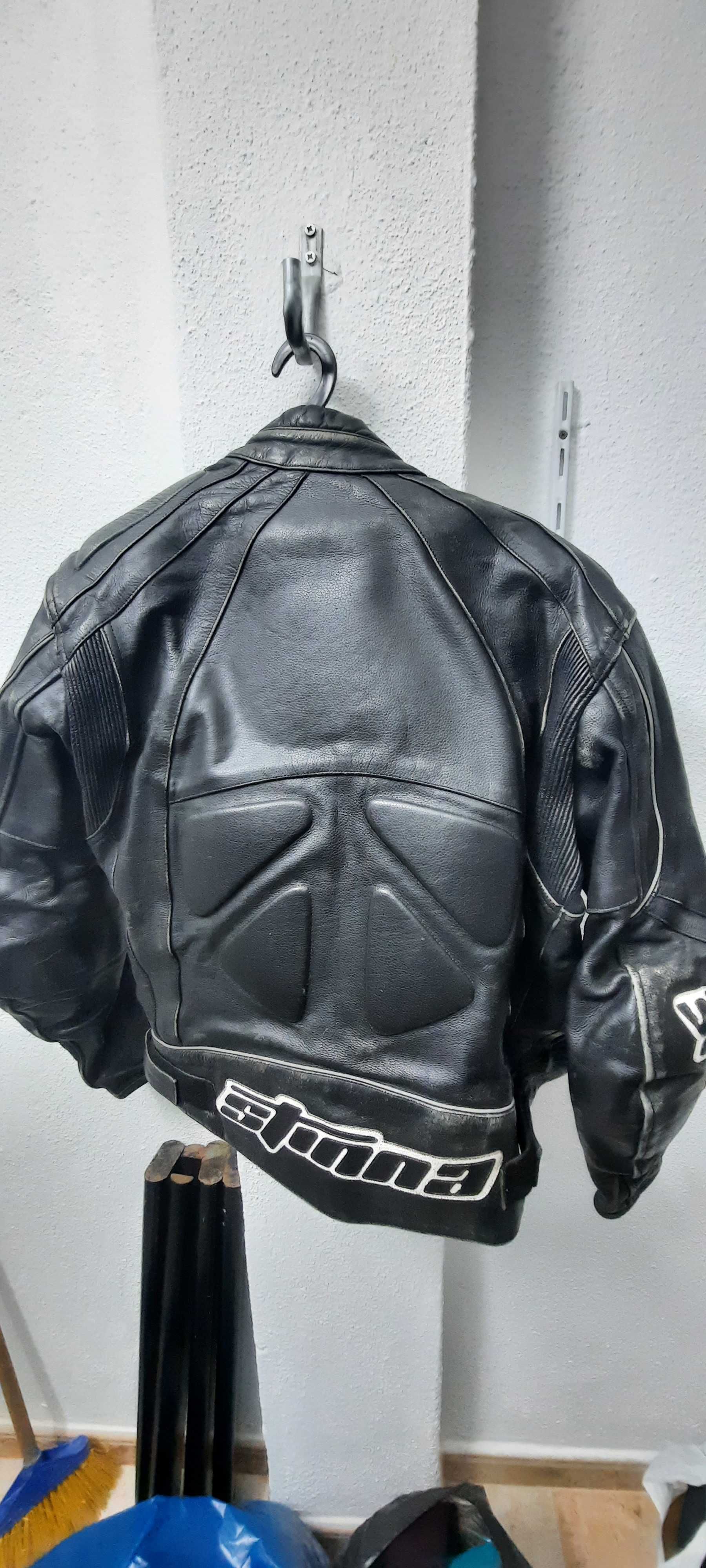Casaco motard em pele