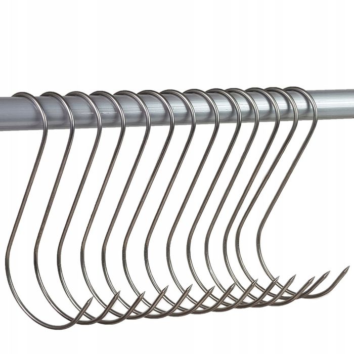 10 szt Haczyki do wędzenia 11cm haki wędzarnicze