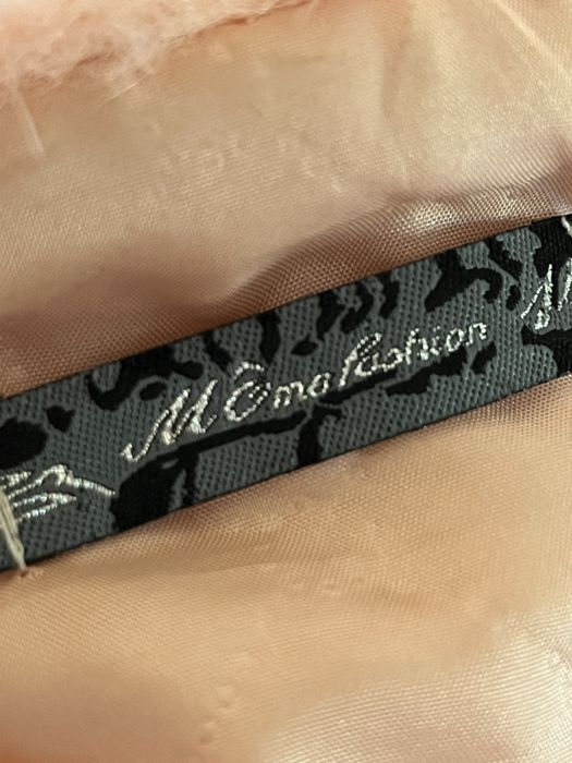 Kamizelka pudrowy róż futerko