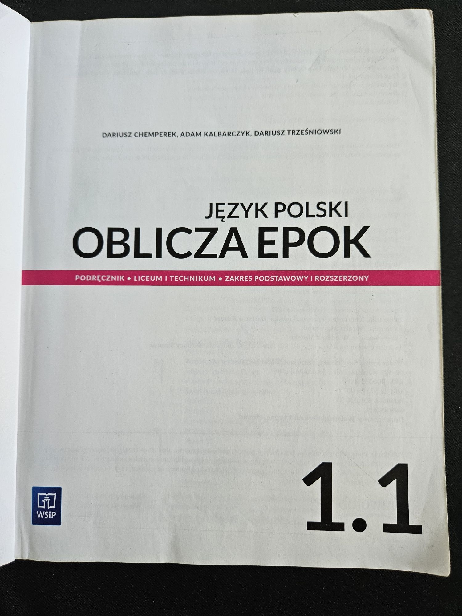 Język polski. Oblicza Epok 1.1  / WSiP /