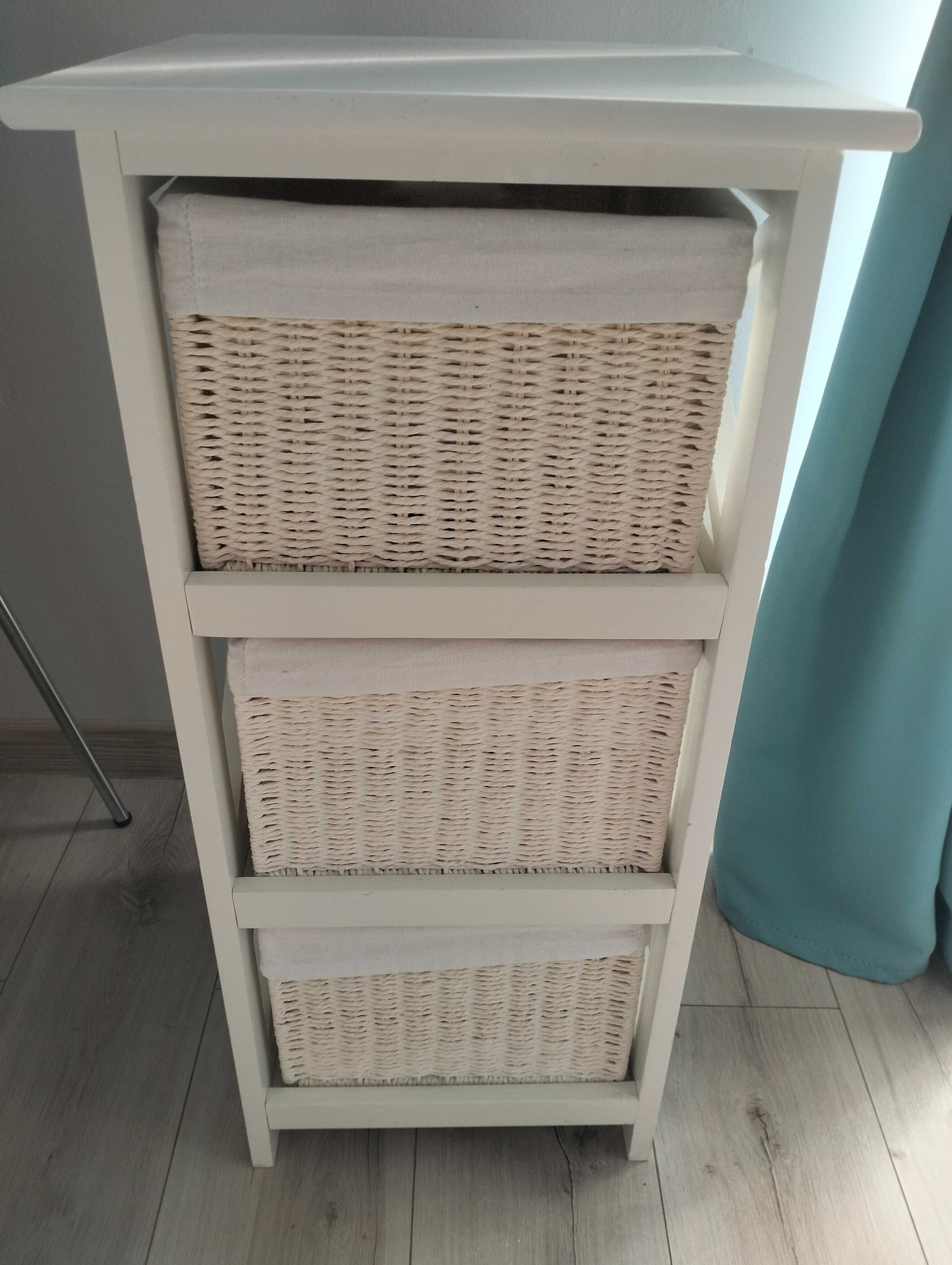 Komoda OURE 3 kosze biały