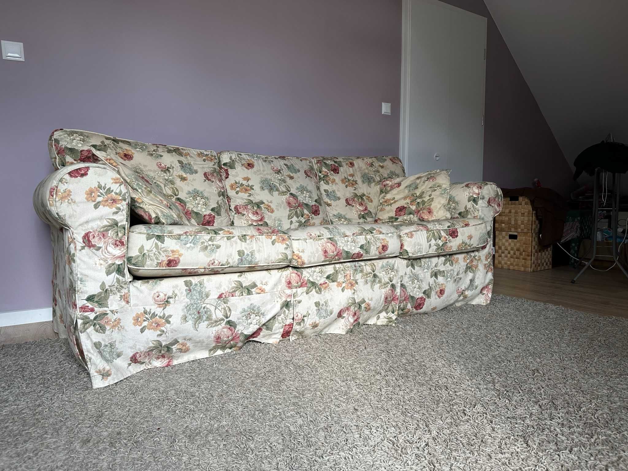 Rozkładana kanapa z fotelem