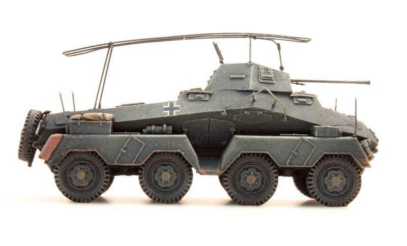 model diecast H0 1:87 ośmiokołowy samochód pancerny Sd.Kfz 232