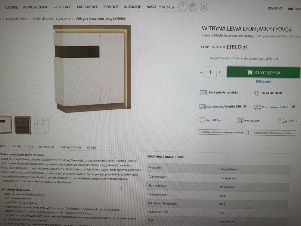 Zestaw Mebli Wójcik LED  bdb stan  mozna na pojedynczo