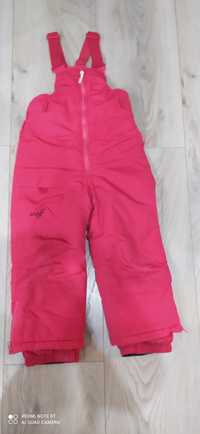 Spodnie różowe na sanki zimowe 92