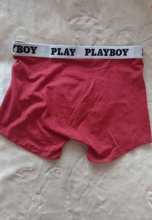 (XL).Playboy/ Czerwone bokserki, szorty Majtki, NOWE