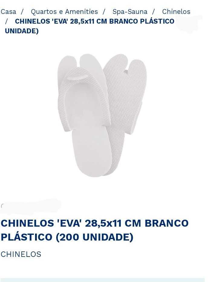 Chinelos descartaveis para spa 100unidades(novos)