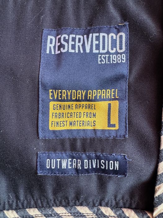 Lekka kurtka męska Reserved rozm. L czarna militarna miejska kieszenie