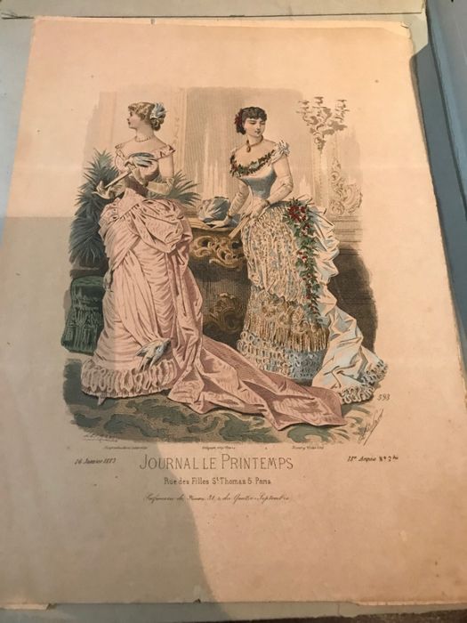 Gravuras iluminadas da moda Francesa 1883 - Belle Époque